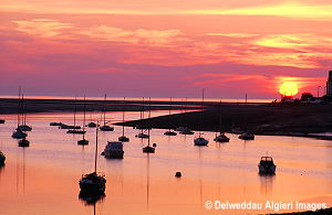 Photographs - Boats at Sunset