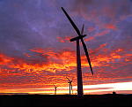 Moelogen Wind Turbines at Sunrise - click here for more info